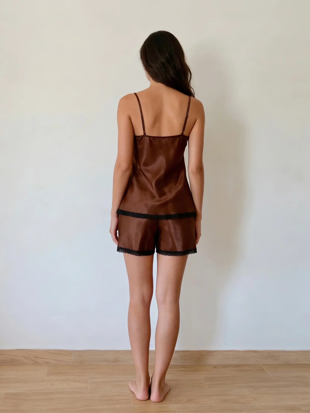 Chocolate Satin Baby Doll - Elegant Loungewear