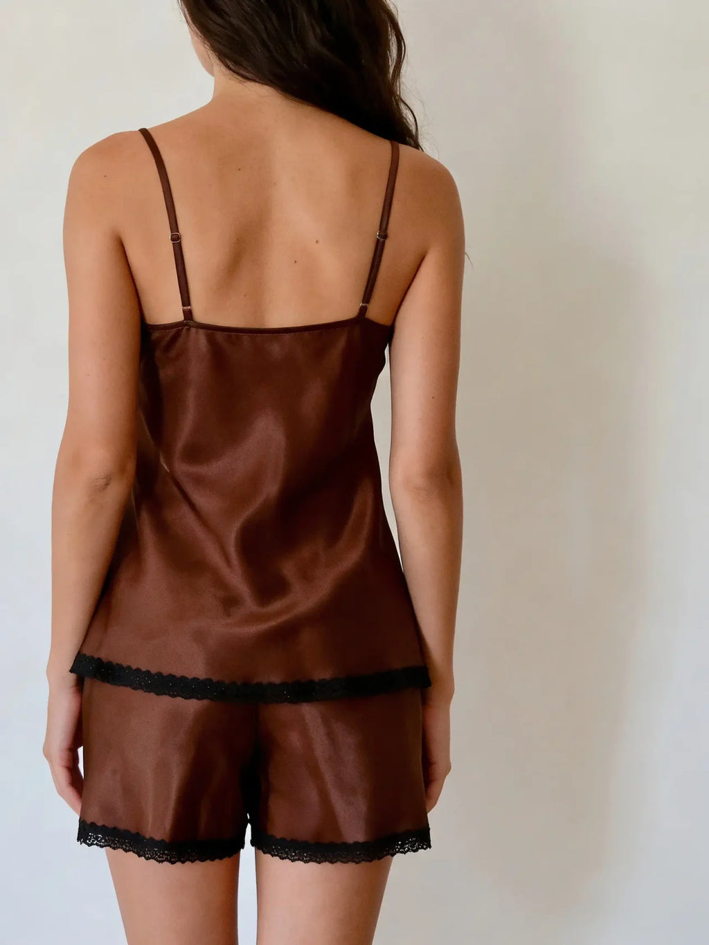 Chocolate Satin Baby Doll - Elegant Loungewear