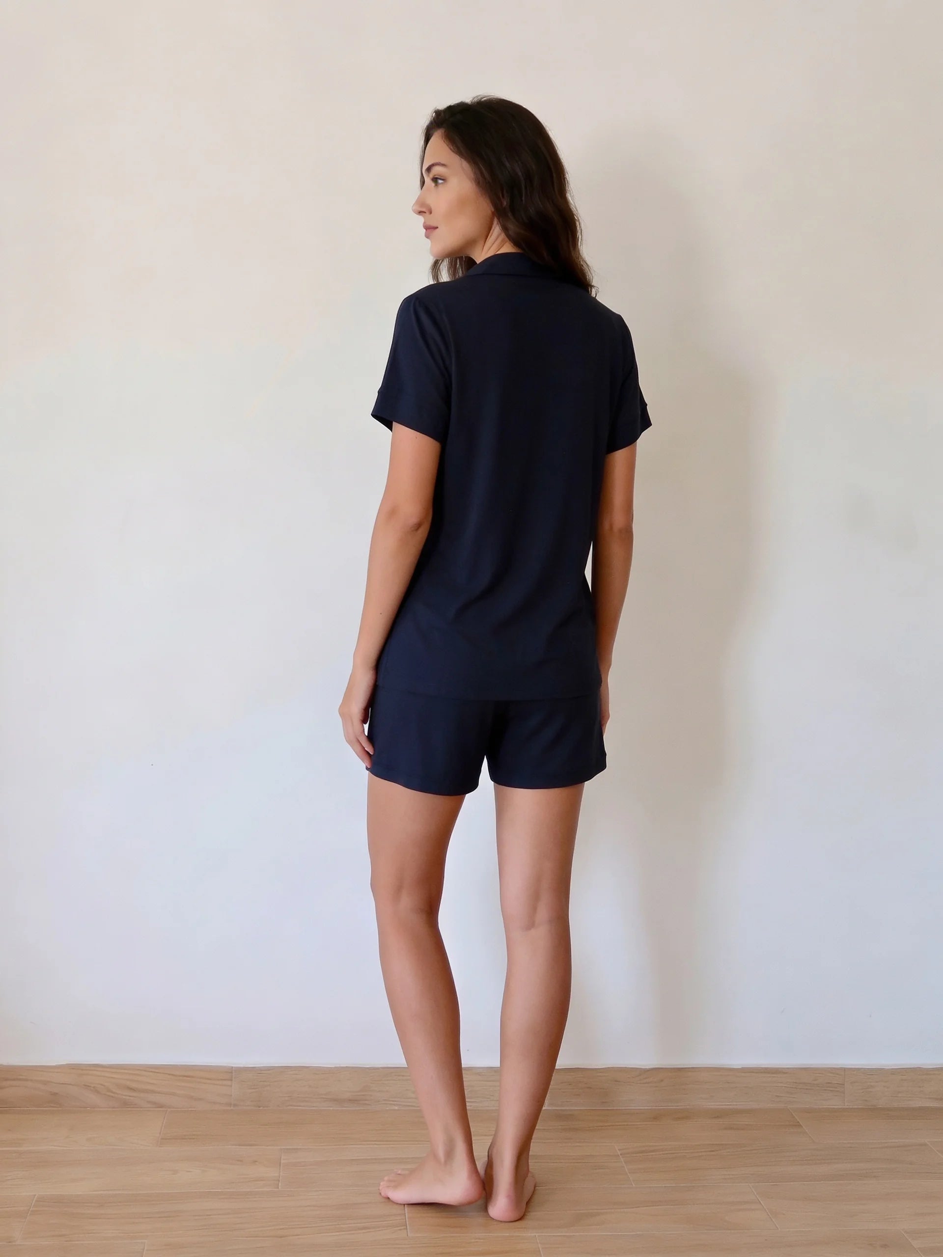 Navy Blue Summer Pajama Set